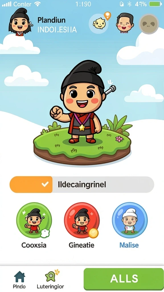popwin - Tampilan grafis yang menarik dan cerah.