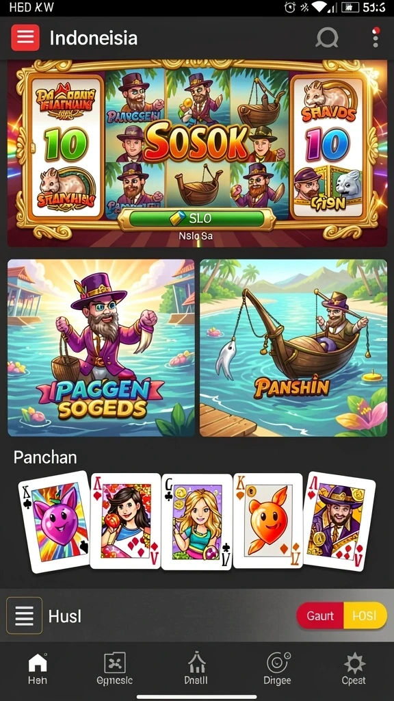 rejekigames - Screenshot pertama menunjukkan tampilan antarmuka pengguna REJEKIGAMES yang bersih dan menarik.